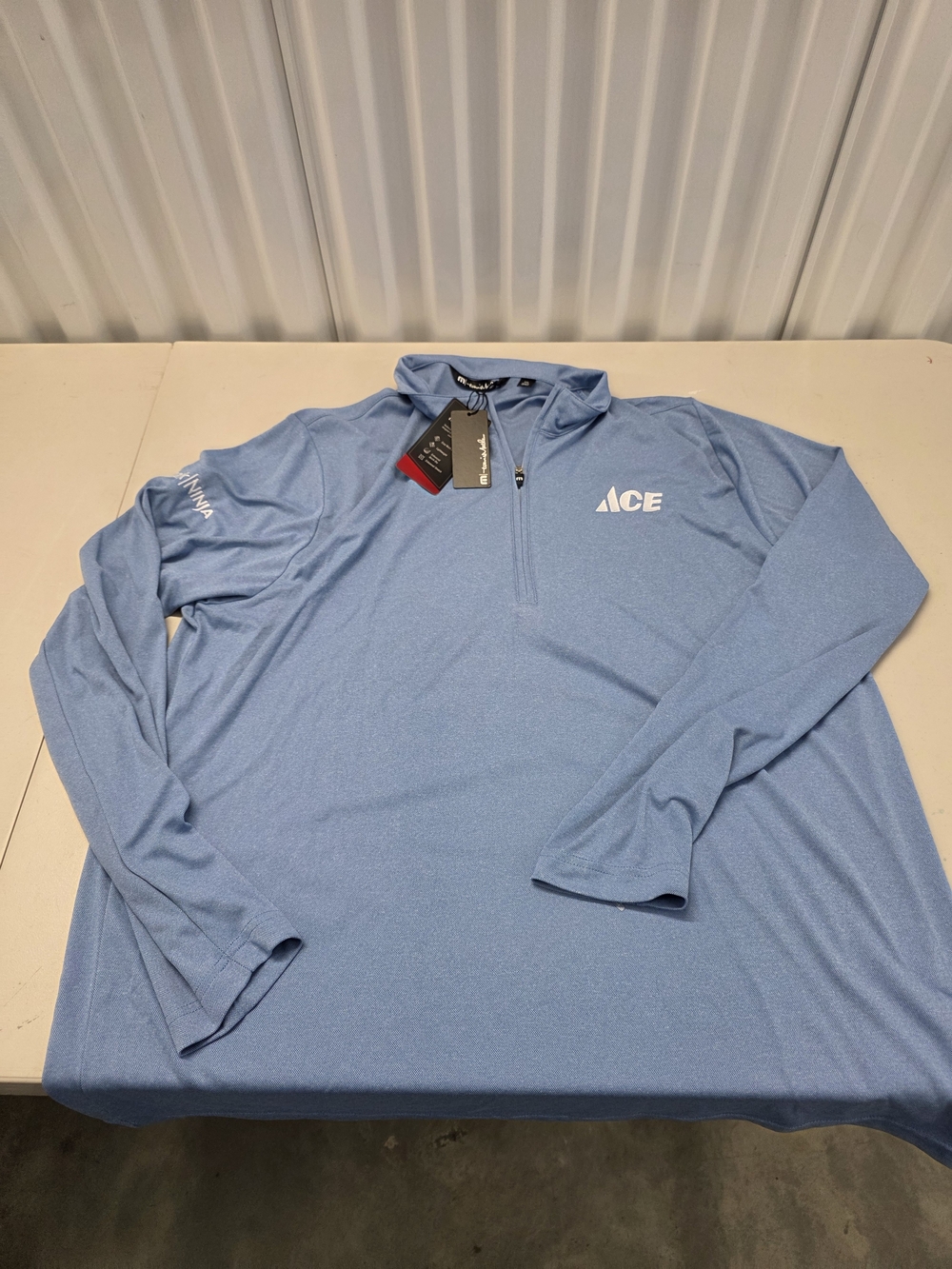 Travis Mathew Quarter Zip Pullover Ace Logo Men's Size XXL NWT
